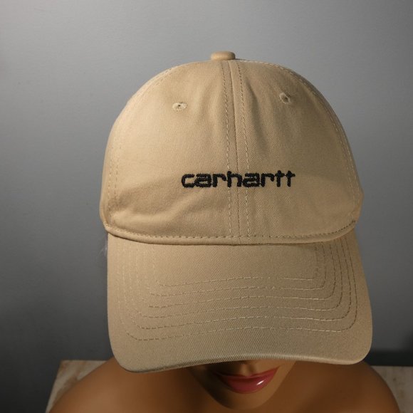 New Carhartt Adjustable Baseball Hat Cap -Khaki - Picture 3 of 11